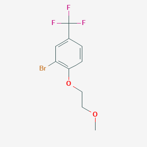 molecular formula C10H10BrF3O2 B8128741 2-Bromo-1-(2-methoxy-ethoxy)-4-trifluoromethyl-benzene 
