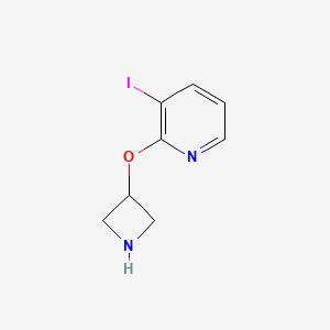 molecular formula C8H9IN2O B8128756 2-(Azetidin-3-yloxy)-3-iodopyridine 