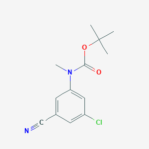 molecular formula C13H15ClN2O2 B8128760 (3-Chloro-5-cyano-phenyl)-methyl-carbamic acid tert-butyl ester 