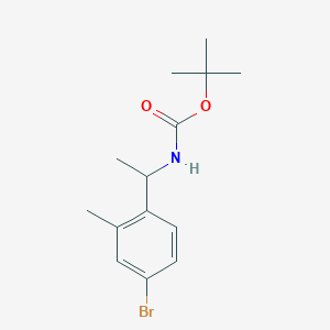 molecular formula C14H20BrNO2 B8128771 [1-(4-Bromo-2-methyl-phenyl)-ethyl]-carbamic acid tert-butyl ester 