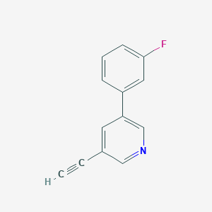 molecular formula C13H8FN B8128791 3-Ethynyl-5-(3-fluorophenyl)-pyridine 