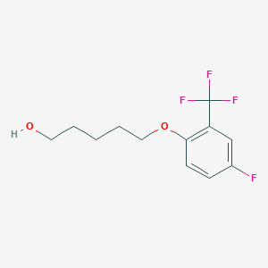 molecular formula C12H14F4O2 B8128795 5-(4-Fluoro-2-trifluoromethyl-phenoxy)-pentan-1-ol 