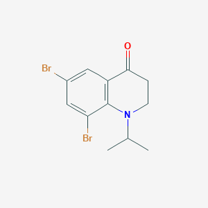 molecular formula C12H13Br2NO B8128847 6,8-Dibromo-1-isopropyl-2,3-dihydroquinolin-4(1H)-one 