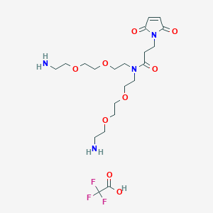 molecular formula C21H35F3N4O9 B8128870 N-Mal-N-bis(PEG2-amine) TFA salt 