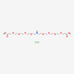 molecular formula C22H44ClNO12 B8128886 Nh-bis(peg4-acid)hclsalt 