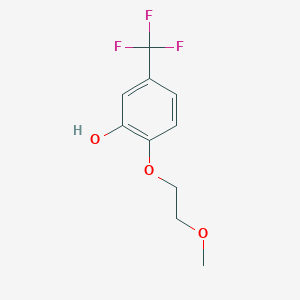 molecular formula C10H11F3O3 B8128888 2-(2-Methoxy-ethoxy)-5-trifluoromethyl-phenol 
