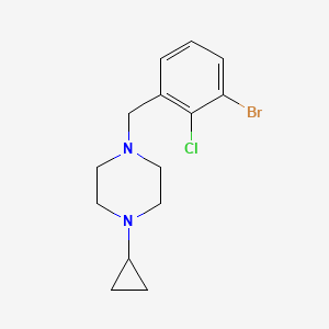 molecular formula C14H18BrClN2 B8128893 1-(3-Bromo-2-chloro-benzyl)-4-cyclopropyl-piperazine 