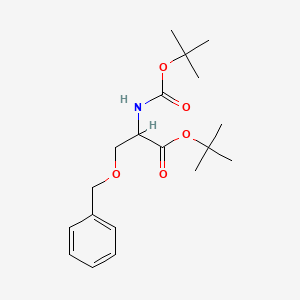 molecular formula C19H29NO5 B8128897 Tert-butyl 3-(benzyloxy)-2-{[(tert-butoxy)carbonyl]amino}propanoate 