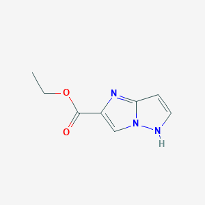molecular formula C8H9N3O2 B8128899 ethyl 1H-imidazo[1,2-b]pyrazole-5-carboxylate 