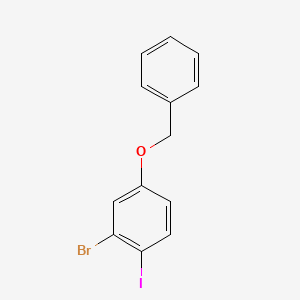 molecular formula C13H10BrIO B8128901 4-(Benzyloxy)-2-bromo-1-iodobenzene 