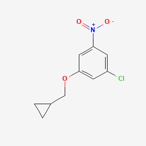 molecular formula C10H10ClNO3 B8128909 1-Chloro-3-(cyclopropylmethoxy)-5-nitrobenzene 