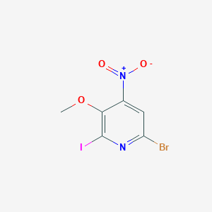 molecular formula C6H4BrIN2O3 B8128923 6-Bromo-2-iodo-3-methoxy-4-nitropyridine 