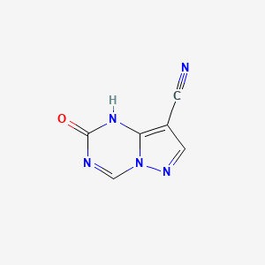 molecular formula C6H3N5O B8128934 2-oxo-1H-pyrazolo[1,5-a][1,3,5]triazine-8-carbonitrile 