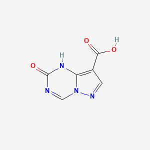 molecular formula C6H4N4O3 B8128940 2-oxo-1H-pyrazolo[1,5-a][1,3,5]triazine-8-carboxylic acid 