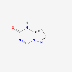 molecular formula C6H6N4O B8128942 7-methyl-1H-pyrazolo[1,5-a][1,3,5]triazin-2-one 