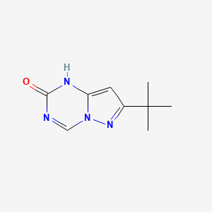 molecular formula C9H12N4O B8128944 7-tert-butyl-1H-pyrazolo[1,5-a][1,3,5]triazin-2-one 