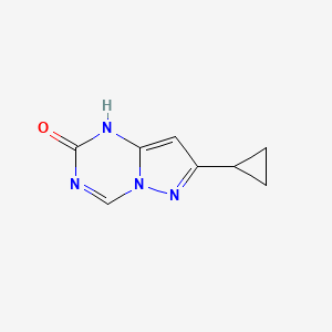 molecular formula C8H8N4O B8128958 7-cyclopropyl-1H-pyrazolo[1,5-a][1,3,5]triazin-2-one 