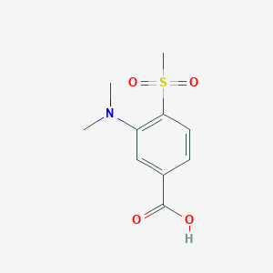 molecular formula C10H13NO4S B8129015 3-(DImethylamino)-4-methanesulfonylbenzoicacid 