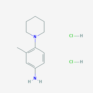 molecular formula C12H20Cl2N2 B8129038 3-Methyl-4-(piperidin-1-yl)aniline dihydrochloride 