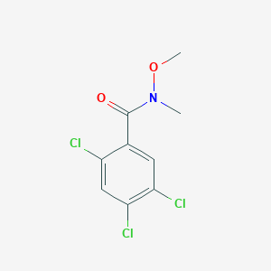 molecular formula C9H8Cl3NO2 B8129056 2,4,5-Trichloro-N-methoxy-N-methylbenzamide 