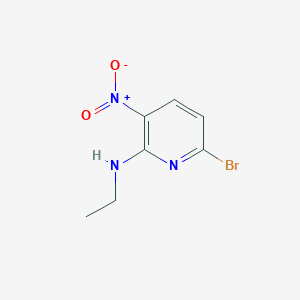 molecular formula C7H8BrN3O2 B8129075 6-Bromo-N-ethyl-3-nitropyridin-2-amine 