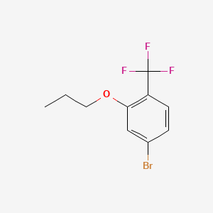 molecular formula C10H10BrF3O B8129108 4-Bromo-2-propoxy-1-(trifluoromethyl)benzene 