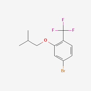 molecular formula C11H12BrF3O B8129113 4-Bromo-2-(2-methylpropoxy)-1-(trifluoromethyl)benzene 