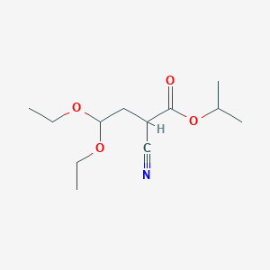 molecular formula C12H21NO4 B8129122 Isopropyl 2-cyano-4,4-diethoxybutanoate 