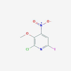 molecular formula C6H4ClIN2O3 B8129153 2-Chloro-6-iodo-3-methoxy-4-nitropyridine 