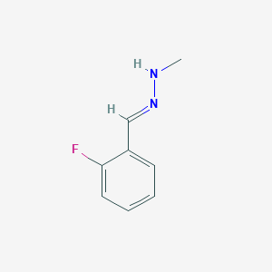 molecular formula C8H9FN2 B8129154 (E)-1-[(2-Fluorophenyl)methylidene]-2-methylhydrazine 