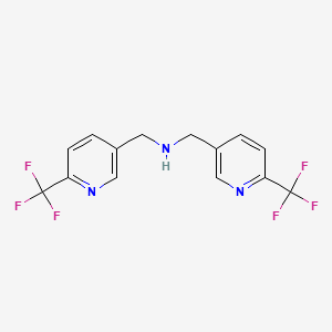 molecular formula C14H11F6N3 B8129155 bis({[6-(Trifluoromethyl)pyridin-3-yl]methyl})amine 