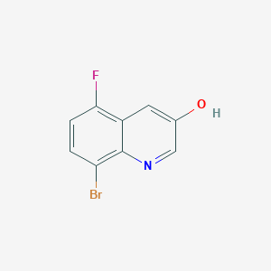molecular formula C9H5BrFNO B8129162 8-Bromo-5-fluoroquinolin-3-ol 