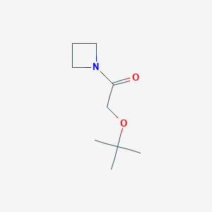 molecular formula C9H17NO2 B8129167 1-(AZetidin-1-yl)-2-(tert-butoxy)ethanone 
