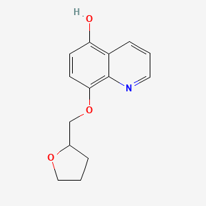 molecular formula C14H15NO3 B8129265 8-((Tetrahydrofuran-2-yl)methoxy)quinolin-5-ol 