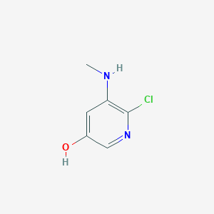 molecular formula C6H7ClN2O B8129288 6-Chloro-5-(methylamino)pyridin-3-ol 