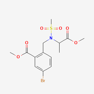 Methyl 5-bromo-2-[[(1-methoxy-1-oxopropan-2-yl)-methylsulfonylamino]methyl]benzoate
