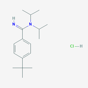 molecular formula C17H29ClN2 B8129334 4-(tert-Butyl)-N,N-diisopropylbenzimidamide hydrochloride 