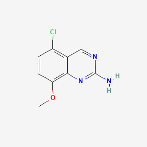 molecular formula C9H8ClN3O B8129346 5-Chloro-8-methoxyquinazolin-2-amine 