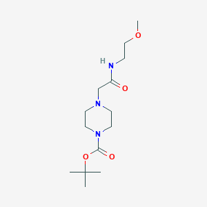 molecular formula C14H27N3O4 B8129354 Tert-butyl 4-[2-(2-methoxyethylamino)-2-oxoethyl]piperazine-1-carboxylate 