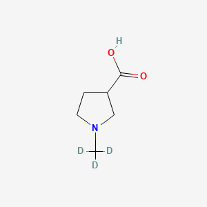 molecular formula C6H11NO2 B8129371 1-(Trideuteriomethyl)pyrrolidine-3-carboxylic acid 