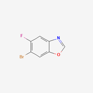 molecular formula C7H3BrFNO B8129372 6-Bromo-5-fluorobenzo[d]oxazole CAS No. 1823865-49-1