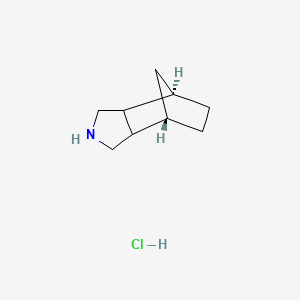 molecular formula C9H16ClN B8129384 (1S,7R)-4-azatricyclo[5.2.1.02,6]decane;hydrochloride 