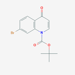molecular formula C14H14BrNO3 B8129414 tert-Butyl 7-bromo-4-oxoquinoline-1(4H)-carboxylate 