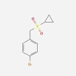 molecular formula C10H11BrO2S B8129422 1-Bromo-4-(cyclopropylsulfonylmethyl)benzene 