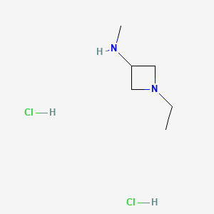 molecular formula C6H16Cl2N2 B8129447 1-ethyl-N-methylazetidin-3-amine;dihydrochloride 