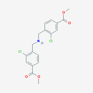 molecular formula C18H17Cl2NO4 B8129455 Dimethyl 4,4'-(azanediylbis(methylene))bis(3-chlorobenzoate) 