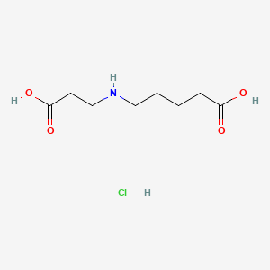5-(2-Carboxyethylamino)pentanoic acid;hydrochloride