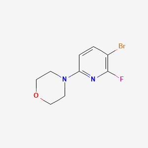 molecular formula C9H10BrFN2O B8129502 4-(5-Bromo-6-fluoropyridin-2-yl)morpholine 