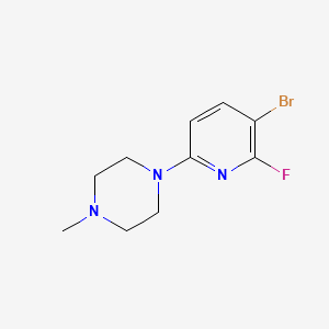 molecular formula C10H13BrFN3 B8129505 1-(5-Bromo-6-fluoropyridin-2-yl)-4-methylpiperazine 