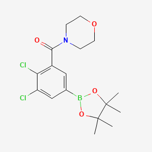 molecular formula C17H22BCl2NO4 B8129603 3,4-Dichloro-5-(morpholinocarbonyl)phenylboronic acid pinacol ester 